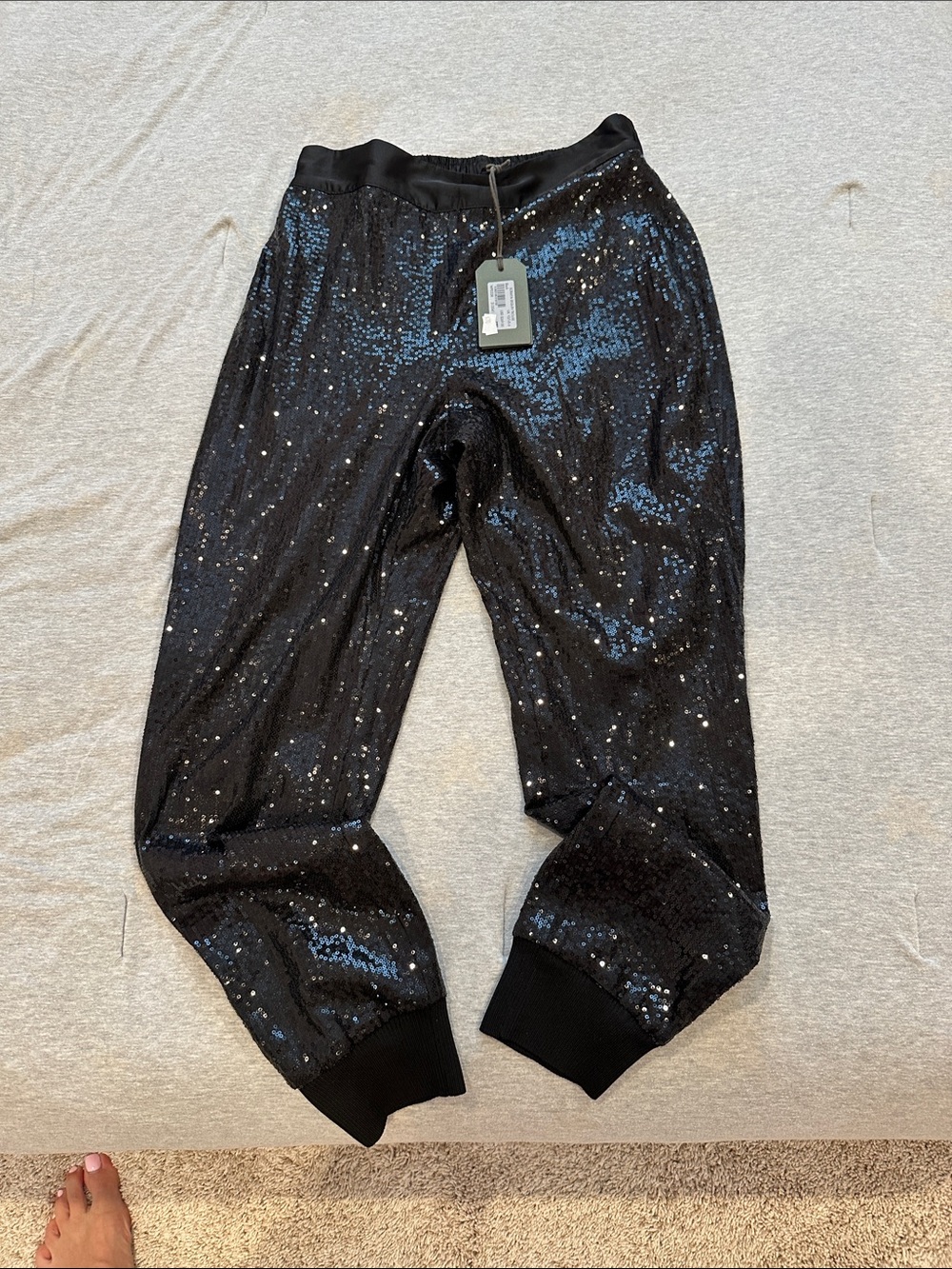 All Saints Black Sequin Joggers